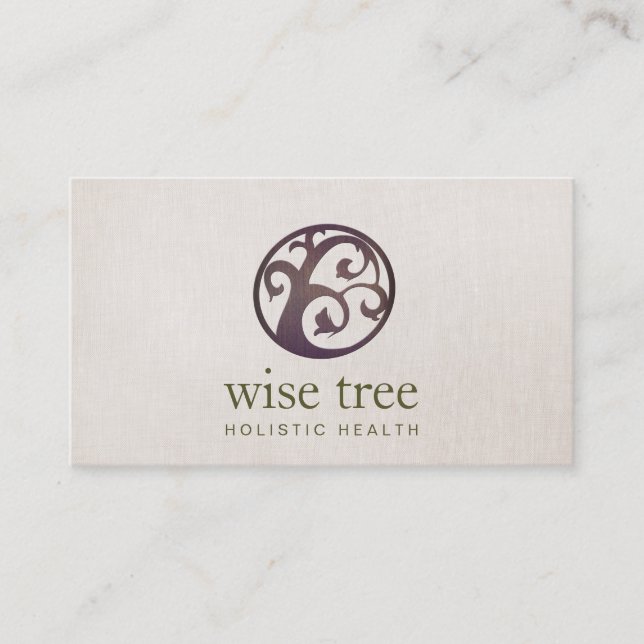 Wood Träd Holistic Health och Hälsa Visitkort (Framsida)