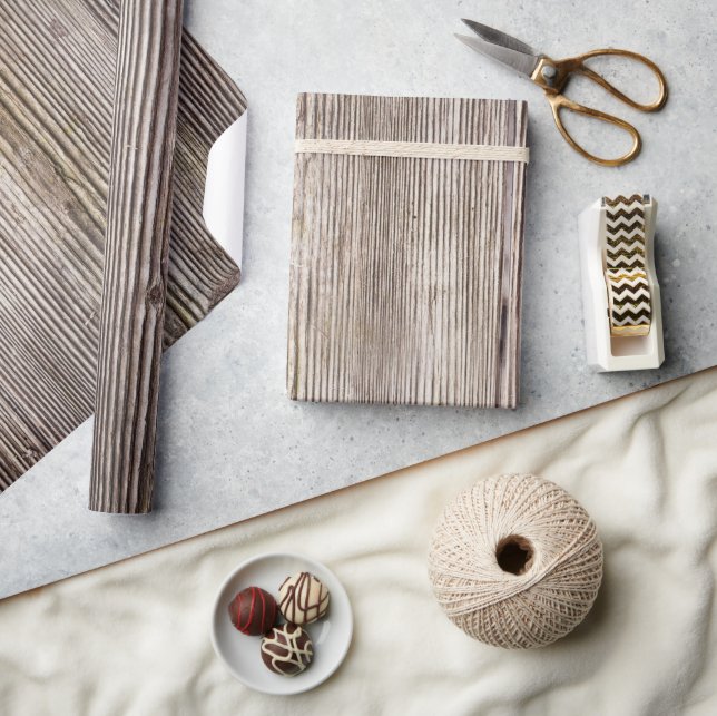 Wood träd knots ek stil woodgrain rand presentpapper (Hantverk)