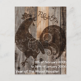 Wood Tupp Chinese Astrology vykort