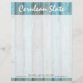 Wood vintage för lantlig turkos & Boho Brevhuvud