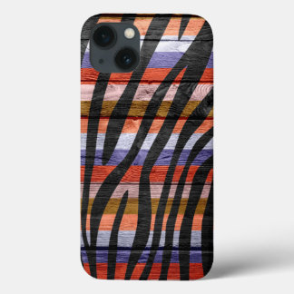Wood Vintage Zebra tryck