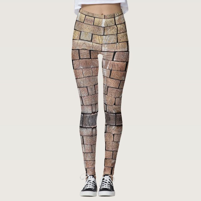 Wood Wall - Power Yoga Leggings (Framsida)