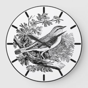 Wood Warbler British Bird Large Clock Stor Klocka