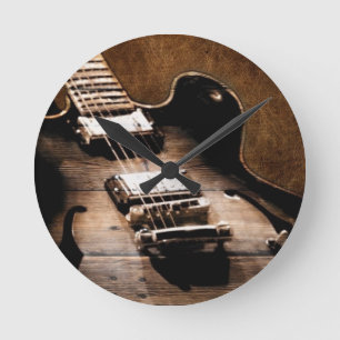 Wood western countrymusikgitarr för lantlig rund klocka