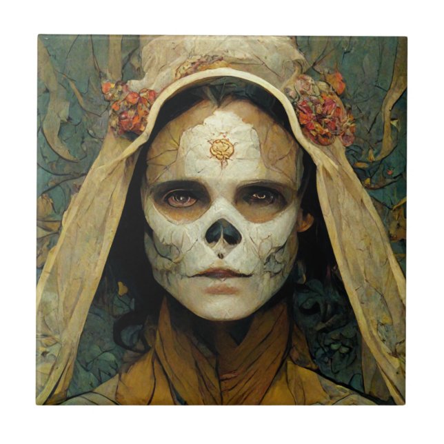 Wood Witch 1 Fantasy Kakelplatta (Framsidan)