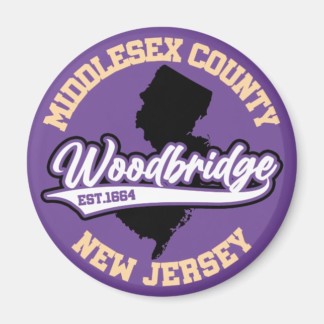 Woodbridge,New jersey Magnet (Framsidan)