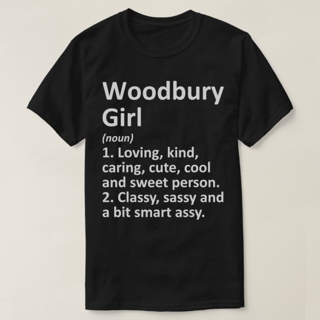 WOODBURY GIRL NJ NEW JERSEY Funny City Roots T Shirt (Design framsida)