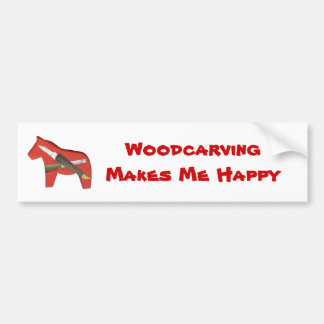 Woodcarving Bumper Sticker Bildekal
