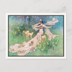 Woodcavers dotter av Warwick Goble Vykort