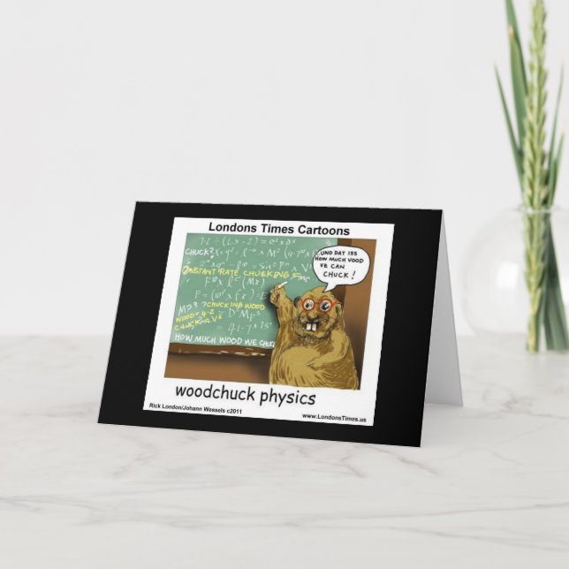 Woodchuck Physical Lilla Greeting Cards Kort (Framsida)