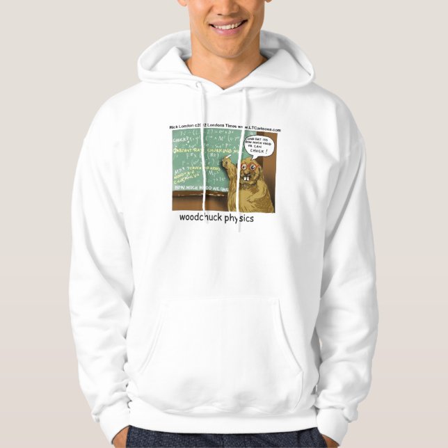Woodchuck Physics Funny Hoodie av Rick London (Framsida)