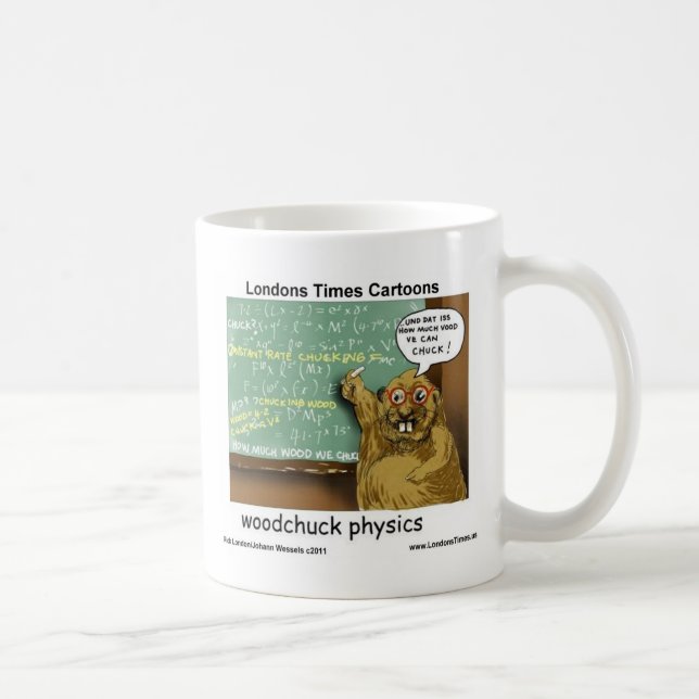 Woodchuck Physics Lny ger Tees Mugg & Cards (Höger)