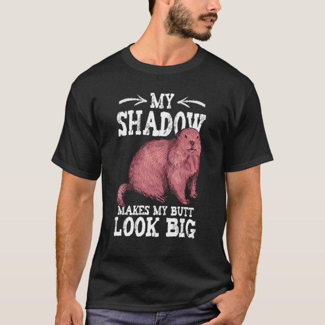 Woodchuck Shadow Groundhog Day T Shirt (Framsida)