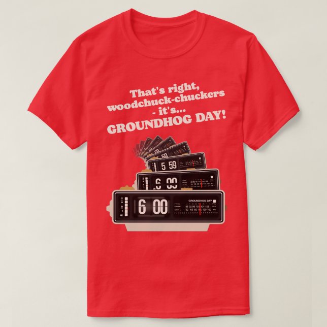 Woodchuckers Groundhog Day Alarm Clock T Shirt (Design framsida)