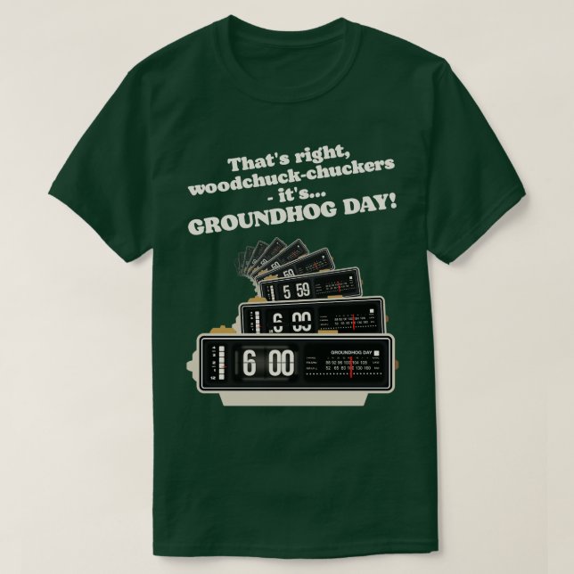 Woodchuckers Groundhog Day Alarm Clock T Shirt (Design framsida)