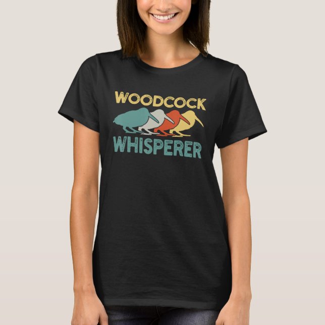 Woodcock Birds Retro Vintage T Shirt (Framsida)