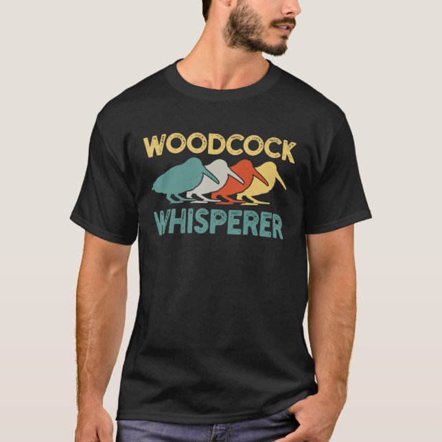 Woodcock Birds Retro Vintage T Shirt (Framsida)