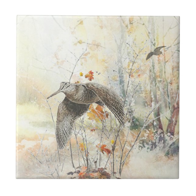 Woodcock Hunting Season Kakelplatta (Framsidan)