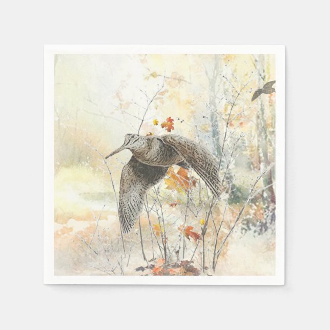 Woodcock Hunting Season Pappersservett (Framsidan)