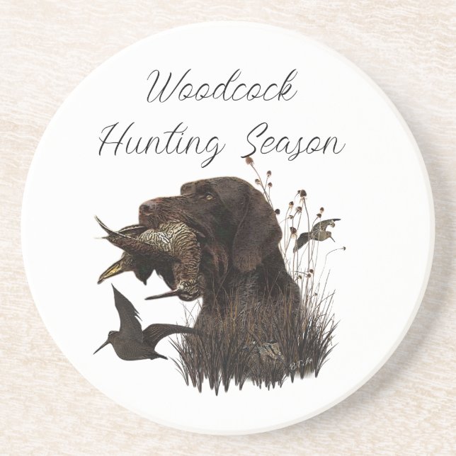 Woodcock Hunting with German Wirehected Pointer Underlägg (Framsidan)