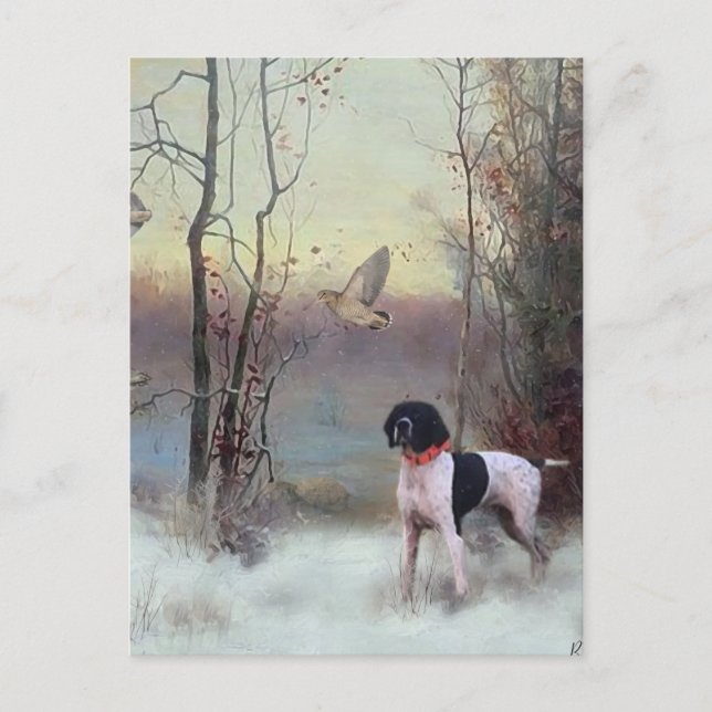 Woodcock Hunting with GSP Helg Vykort (Framsida)