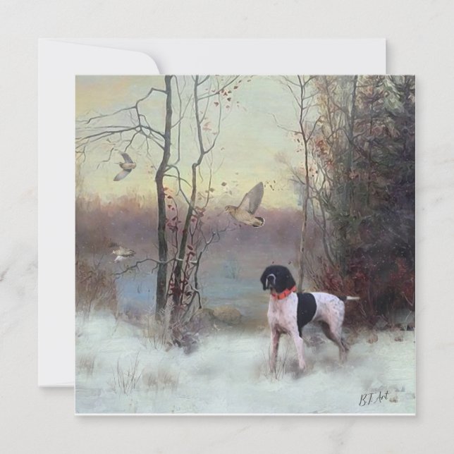 Woodcock Hunting with GSP Julkort (Framsida)