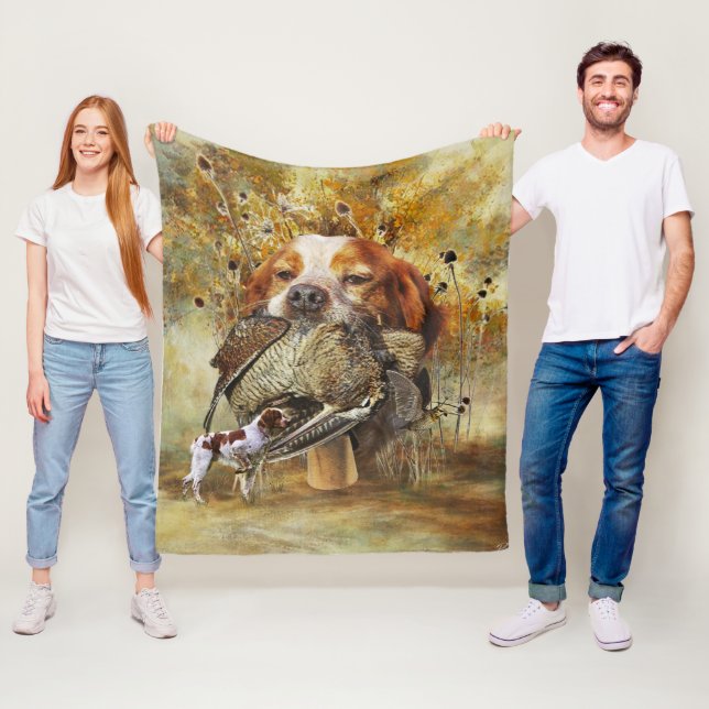 Woodcock-jakt med Brittany Spain Fleecefilt (På plats)