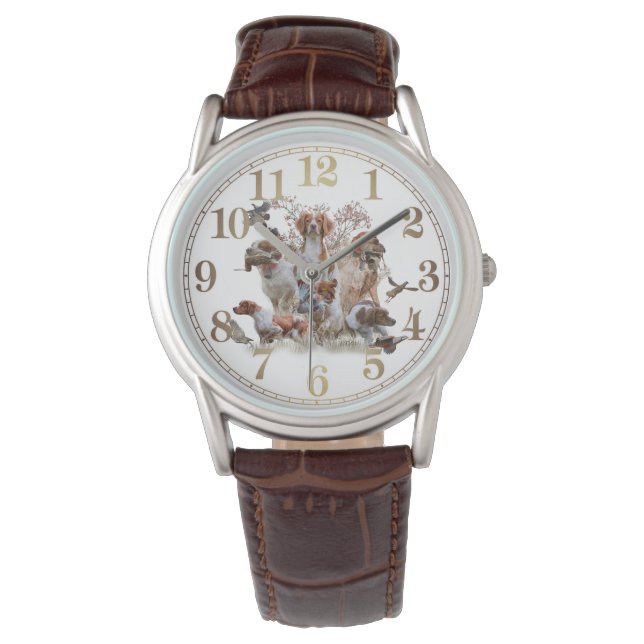 Woodcock-jakt med Brittany Spain Watch Armbandsur (Framsida)