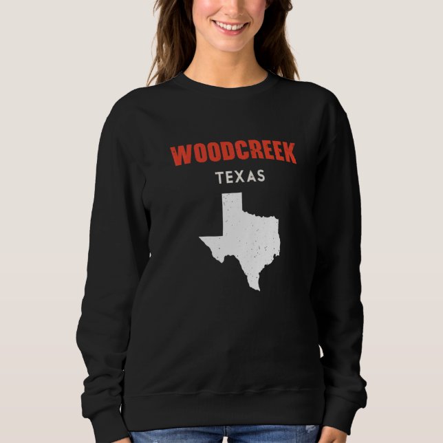 Woodcreek Texas USA State America Travel Texas   T Shirt (Framsida)