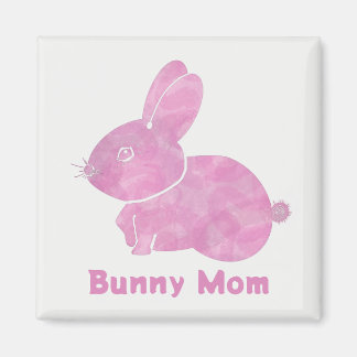 Woodcut Bunny Mamma Magnet