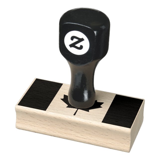 Woodcut Flagga of Canada Stämpel (Stämpel)