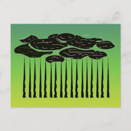 Woodcut Forest Vykort