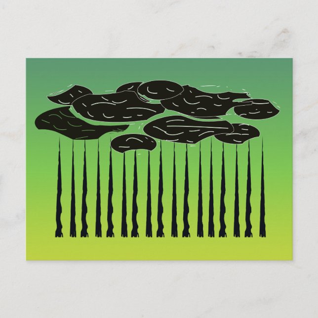 Woodcut Forest Vykort (Framsida)