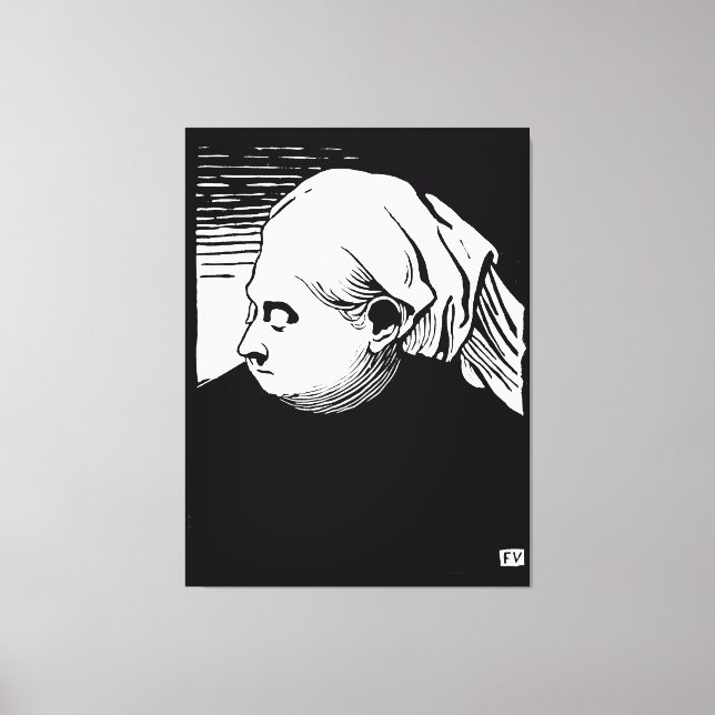 Woodcut Porträtt av Queen Victoria Canvastryck (Framsida)