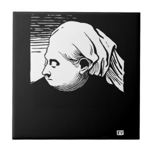 Woodcut Porträtt av Queen Victoria Kakelplatta