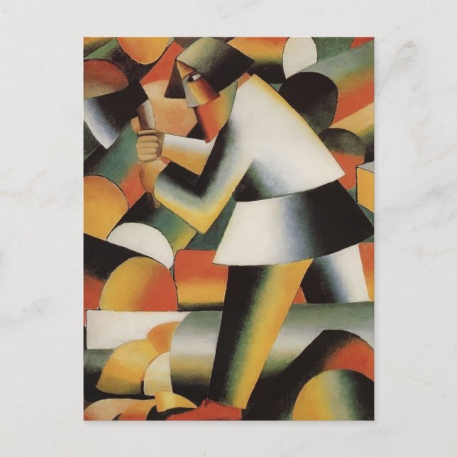 Woodcutter av Kazimir Malevich Vykort (Framsida)