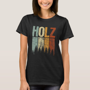 Woodcutter Chainsee Forest Träd Wood Stick Fladder T Shirt