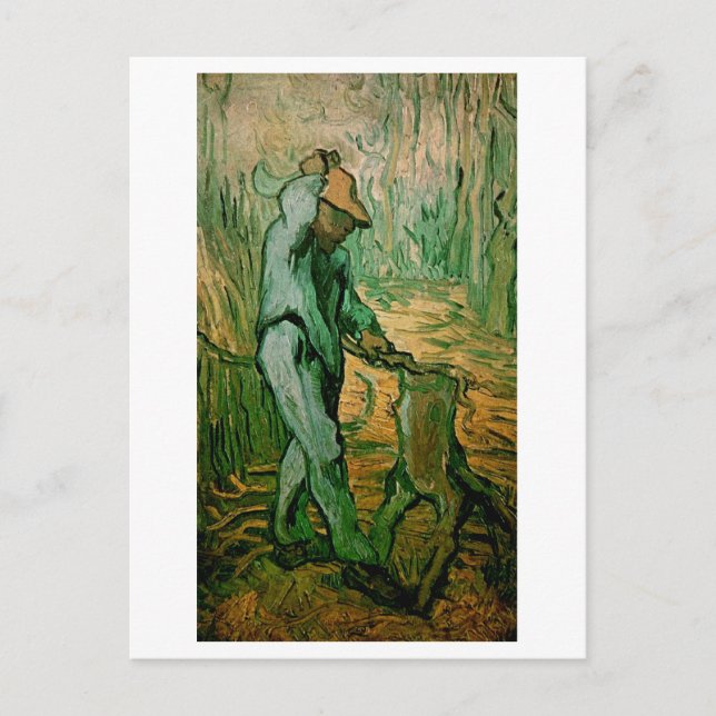 Woodcutter (efter Millet) F670 Van Gogh Fine Art Vykort (Framsida)