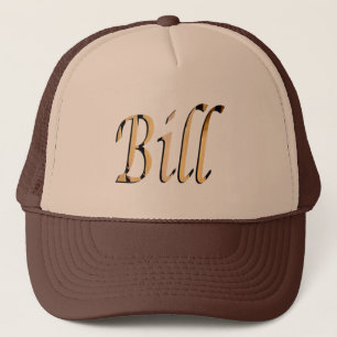 Wooden Bill Mans Namn Logotyp Keps