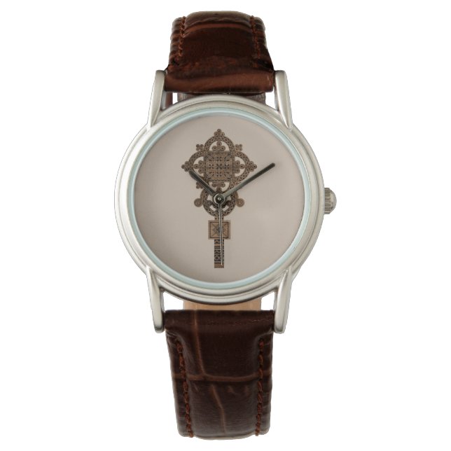 Wooden Hand Cross  Armbandsur (Framsida)