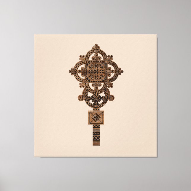 Wooden Hand Cross  Canvastryck (Framsida)