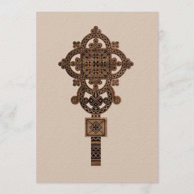 Wooden Hand Cross  Inbjudningar (Framsida)
