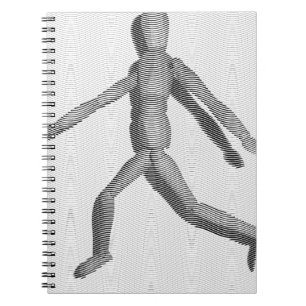Wooden Human Mannequin Anteckningsbok