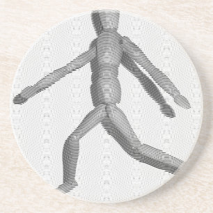Wooden Human Mannequin Underlägg Sandsten