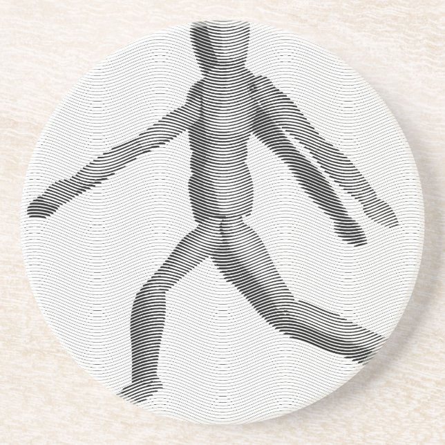 Wooden Human Mannequin Underlägg Sandsten (Framsidan)