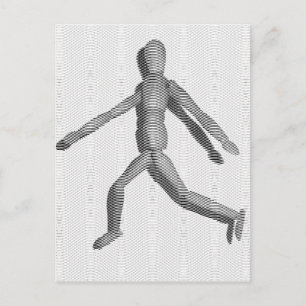 Wooden Human Mannequin Vykort