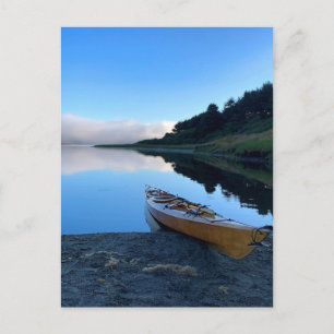 Wooden Kayak at Dawn Beach Vykort
