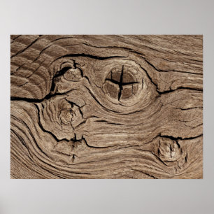 Wooden Knots Faux Struktur Poster