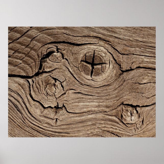 Wooden Knots Faux Struktur Poster (Framsidan)