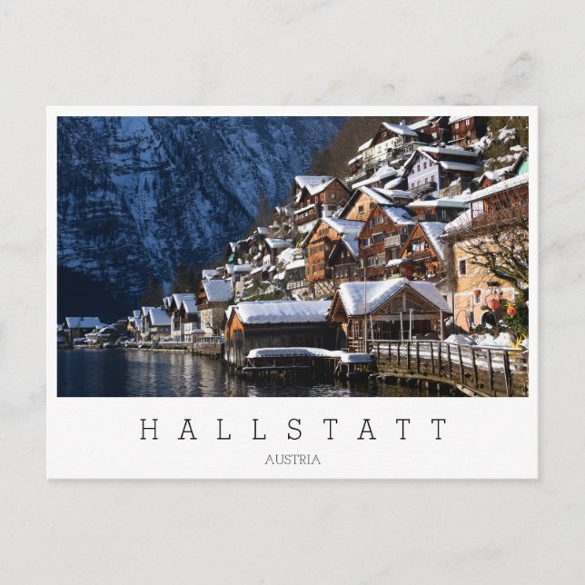 Wooden lakeside house in Hallstatt, Österrike Vykort (Framsida)